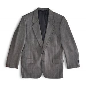 Jos A Bank 100% Wool Men’s Black Tan Houndstooth Blazer Jacket Sport Coat 46R